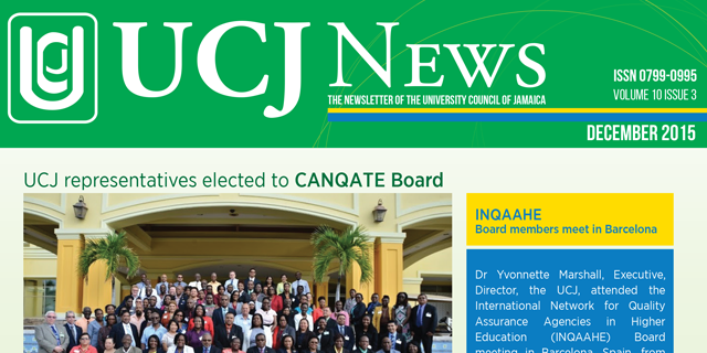 UCJ Newsletter – December 2015 – The University Council of Jamaica